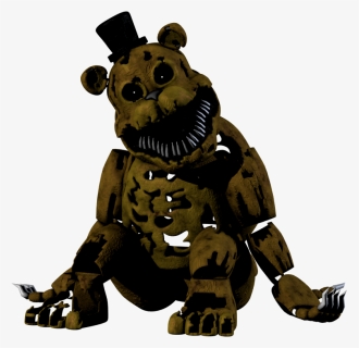 Jpg Transparent Stock Fivenightsatfreddys Artworknightmare - Fnaf Nightmare Golden Freddy, HD Png Download, Transparent PNG