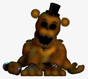 Fixed Withered Golden Freddy   model By - Fnaf 2 Withered Golden Freddy, HD Png Download, Transparent PNG