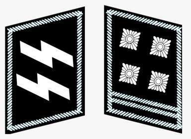 Nazi Collar Tabs Png - Ranks Insignia Ss, Transparent Png, Transparent PNG