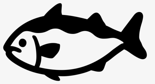 Android Emoji 1f41f - Fish Black And White Emoji, HD Png Download, Transparent PNG