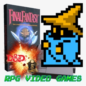 Final Fantasy D&amp - 8 Bit Black Mage, HD Png Download, Transparent PNG