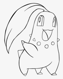 Chikorita Coloring Page - Pokémon Photos Download One By One, HD Png Download, Transparent PNG