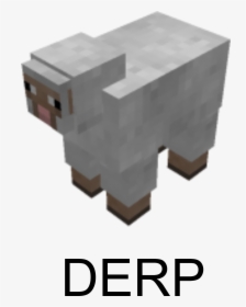 Transparent Derpy Face Png - Minecraft Sheep Black And White, Png Download, Transparent PNG