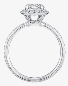 The One, Cushion-cut Diamond Micropavé Engagement Ring - One Harry Winston, HD Png Download, Transparent PNG