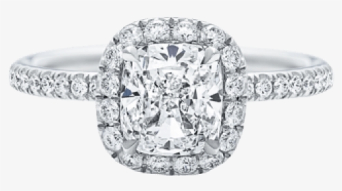 The One, Cushion-cut Diamond Micropavé Engagement Ring - Harry Winston Princess Cut Engagement Ring, HD Png Download, Transparent PNG