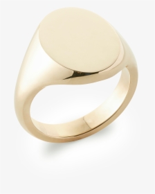14ct Yellow Gold Signet Ring, Oxford Oval - Platinum Signet Ring, HD Png Download, Transparent PNG