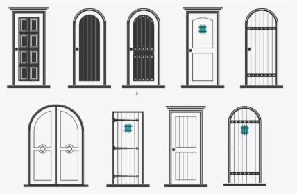 Drawn Doorway Fiberglass - Drawing Of A House Door, HD Png Download, Transparent PNG