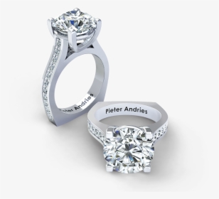 Pieter Andries Five Carat Diamond Rings Front Engage - Engagement Ring, HD Png Download, Transparent PNG