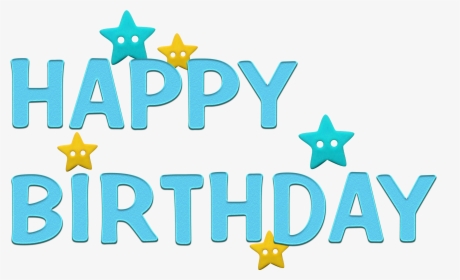 Birthday Happy Greeting Card Wish Happiness - Happy Birthday Blue Png, Transparent Png, Transparent PNG