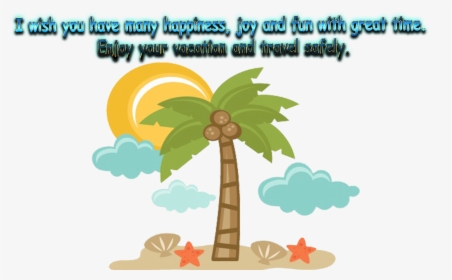 Summer Breaks Wishes Png Free Pic - Beach Tropical Beach Summer Clip Art, Transparent Png, Transparent PNG