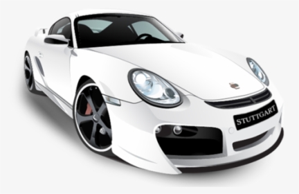 White Porsche - Car With No Background, HD Png Download, Transparent PNG