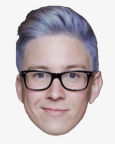 Tyler Oakley Front Face - Men With Glasses Front Face, HD Png Download, Transparent PNG