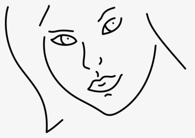 Beauty Scetch Clip Arts - Face Doodle Png, Transparent Png, Transparent PNG