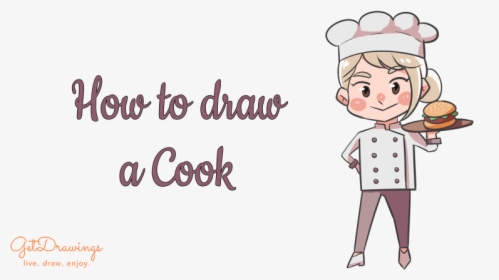 How To Draw A Cook - Drawing, HD Png Download, Transparent PNG