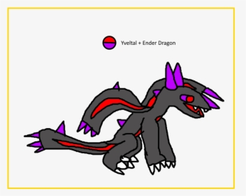 Yveltal Ender Dragon Fusion - Cartoon, HD Png Download, Transparent PNG