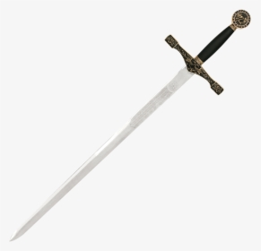 Brass-hilt Excalibur Sword - Long Sword Handle, HD Png Download, Transparent PNG