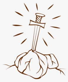Excalibur, Legend, Sword, England, Stone, Rock - Sword In The Stone Clipart, HD Png Download, Transparent PNG