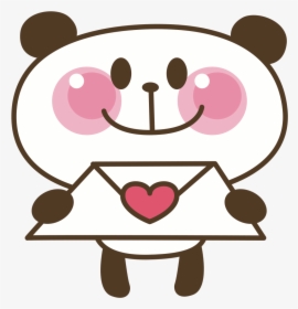Panda Love Letter - Clip Art Love Panda, HD Png Download, Transparent PNG