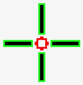 Crosshair Pixel Art, HD Png Download, Transparent PNG