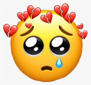 #brokenheart #tear #sad #pain #emoji #freetouse #like - Broken Heart Hurt Emoji, HD Png Download, Transparent PNG