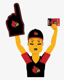 Louisville Ultimate Fan Holding The Louisville Cardinals - University Of Louisville, HD Png Download, Transparent PNG
