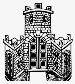 This Free Icons Png Design Of Stylised Castle - Fort Black And White, Transparent Png, Transparent PNG