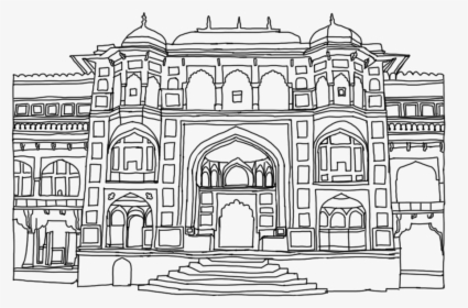 Amber Fort Line Drawing, HD Png Download, Transparent PNG