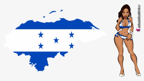 Honduras Flag Map, HD Png Download, Transparent PNG