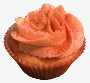 #cupcake #coral #icing #vanilla #freetoedit - Cupcake, HD Png Download, Transparent PNG