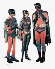 #vintage #superhero #batman #robin #batgirl - Batman Robin Vintage, HD Png Download, Transparent PNG