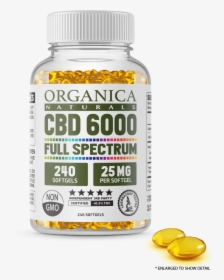 6000 Mg Full Spectrum Cbd Softgel Capsule Supplement - Superfood, HD Png Download, Transparent PNG