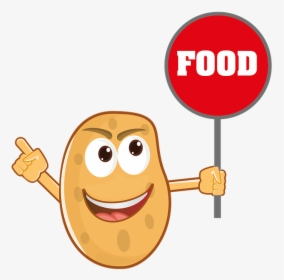 Food Cartoon Mascot Potato Character Smiling - Potato Clipart, HD Png Download, Transparent PNG