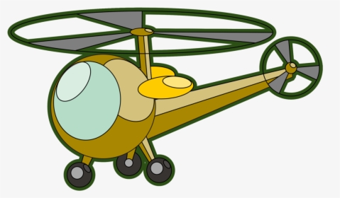 Yellow,vehicle,propeller - Cartoon Helicopter, HD Png Download, Transparent PNG