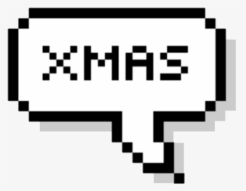 #xmas #christmas #merrychristmas #aesthetic #tumblr - Pixelated Speech Bubble Png, Transparent Png, Transparent PNG