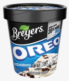Oreo Cookies And Cream Breyers Cookies Candies Png - Breyers Oreo Ice Cream Pint, Transparent Png, Transparent PNG