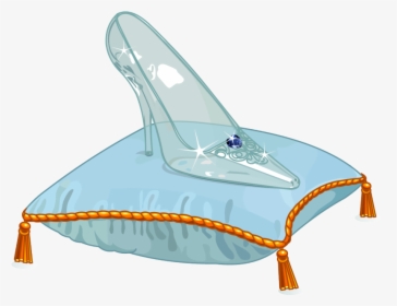 Download Glass Slipper Clip Art Clipart Slipper Clip - Cinderella Shoe On Pillow, HD Png Download, Transparent PNG
