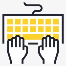 Transparent Submit Png - Hands On Keyboard Icon, Png Download, Transparent PNG