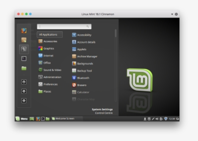 Images/mint 1 Menu-en - Linux Mint 17.1, HD Png Download, Transparent PNG