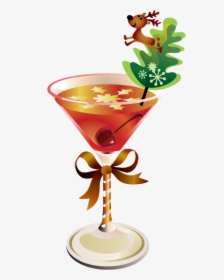 Alcoholic Beverage Clipart - Christmas Drink Clipart, HD Png Download, Transparent PNG