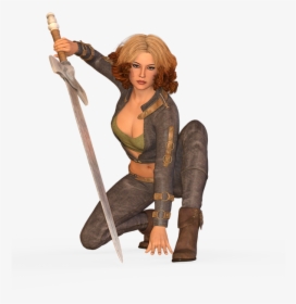 Woman, Sword, Amazone, Warrior, Heroine, Fantasy - Action Figure, HD Png Download, Transparent PNG