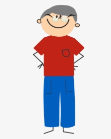 Funny Guy With Grey Hair And Spectacles Clip Arts - Jeans And Shirt Clipart, HD Png Download, Transparent PNG