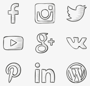 Handmade Social Media Icons, HD Png Download, Transparent PNG