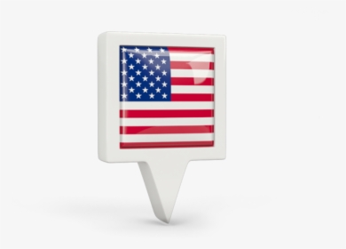 Square Pin Icon - American Flag Icon, HD Png Download, Transparent PNG