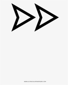 Next Arrow Coloring Page - Triangle, HD Png Download, Transparent PNG