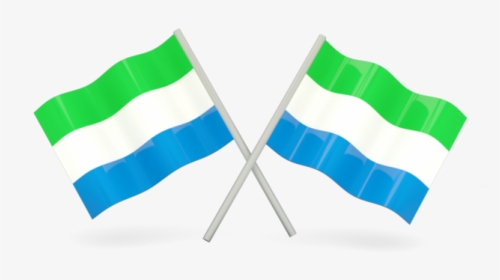 Clip Art Two Wavy Flags Illustration - Sierra Leone Flag Png, Transparent Png, Transparent PNG