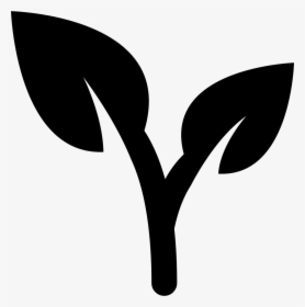 Leaves Of A Plant - Plant Icon Black And White, HD Png Download, Transparent PNG