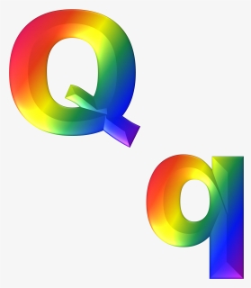 Letter, Q, 3d, Abc, Alphabet, Rainbow, Gradient, Bright - Alphabet Design Small Letter N, HD Png Download, Transparent PNG