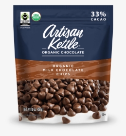 Organic Milk Chocolate Chips - Artisan Kettle Organic Chocolate Chips, HD Png Download, Transparent PNG