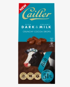 Dark&milk Crunchy Cocoa Drops 51% Rich Cacao 80g - Cailler Crunchy Cocoa Drops, HD Png Download, Transparent PNG
