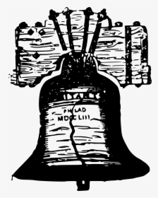 School Bell Vector Transparent Stock Black And White - Transparent Liberty Bell Clipart, HD Png Download, Transparent PNG